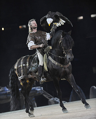 Spectacle de volerie équestre